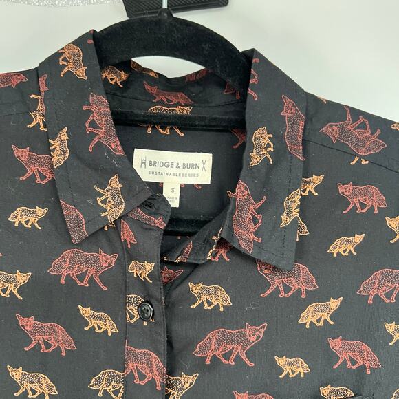 Bridge & Burn Sustainable Series Greer Dreamers Print Shirt Women's Size S Black - Picture 5 of 11